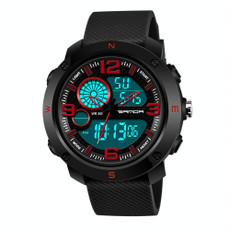 SANDA 762 Watch Men Watch Students Men Watch Fashion Trend Youth Waterproof Night light Sports Men(Red) SANDA 762 Watch Men Watch Students Men Watch Fashion Trend Youth Waterproof Night light Sports Men(Red)