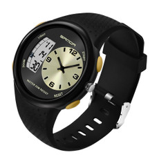 SANDA 763 Men Waterproof Student Watch Explosive Fashion Multi Functional Night light Outdoor Sports Personality Electronic Wrist Watch(Yellow)