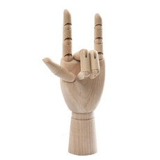 Wooden Doll Hand Joint Movable Hand Model Wooden Hand Art Sketch Tool, Size:7 Inch(Right Hand)