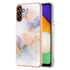 For Samsung Galaxy A13 5G Electroplating IMD TPU Phone Case(White Marble)