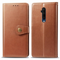 For One Plus 7T Pro Retro Solid Color Leather Buckle Phone Case with Lanyard & Photo Frame & Card Slot & Wallet & Stand Function(Brown) For One Plus 7T Pro Retro Solid Color Leather Buckle Phone Case with Lanyard & Photo Frame & Card Slot & Wallet & Stand Function(Brown)