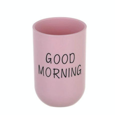 Simple Cute Brushing Cup Couple Plastic Mouthwash Cup, Pattern:Word(Pink)