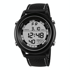 SANDA  411 Multifunctional Wports Watch Male Youth Fashion Model Male Waterproof Student Electronic Watch(Black  White) SANDA  411 Multifunctional Wports Watch Male Youth Fashion Model Male Waterproof Student Electronic Watch(Black  White)