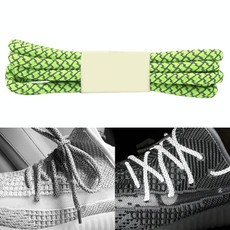 Reflective Shoe laces Round Sneakers ShoeLaces Kids Adult Outdoor Sports Shoelaces, Length:120cm(Fluorescence Green)