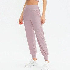 Autumn And Winter Loose Sports Trousers For Ladies (Color:Pink Size:S)