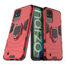 For OPPO Realme Narzo 50i Shockproof PC + TPU Phone Case with Magnetic Ring Holder(Red) For OPPO Realme Narzo 50i Shockproof PC + TPU Phone Case with Magnetic Ring Holder(Red)
