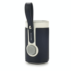 027 Leather Insulated Baby Bottle Cover Heating Bottle Bag, Size: Free Size(Navy Blue)