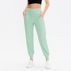 Autumn And Winter Loose Sports Trousers For Ladies (Color:Mint Green Size:XXL)