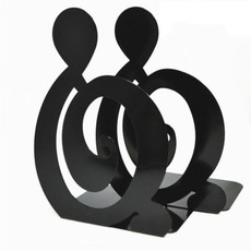 2 PCS Book Bezel Book Metal Book Stand Bookmark Note Book Stand(Black Treble)