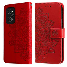 For OPPO Realme GT Neo2 7-petal Flowers Embossed Flip Leather Phone Case with Holder & Card Slots(Red) For OPPO Realme GT Neo2 7-petal Flowers Embossed Flip Leather Phone Case with Holder & Card Slots(Red)