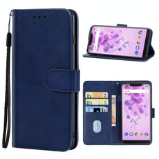 Leather Phone Case For Wiko View2 Go(Blue)