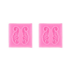 2 PCS Fondant Cake Silicone Mold Hollow Embossed Border Frame Retro Photo Frame Mould(4th 17-152)