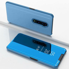 Electroplating Mirror Horizontal Flip Leather Case for OPPO Reno with Holder(Blue) Electroplating Mirror Horizontal Flip Leather Case for OPPO Reno with Holder(Blue)