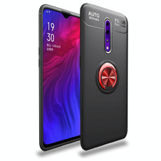 Metal Ring Holder 360 Degree Rotating TPU Case for OPPO RENO Z(Black+Red) Metal Ring Holder 360 Degree Rotating TPU Case for OPPO RENO Z(Black+Red)