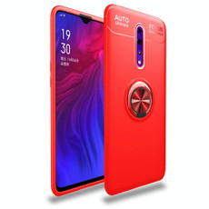 Metal Ring Holder 360 Degree Rotating TPU Case for OPPO RENO Z(Red+Red) Metal Ring Holder 360 Degree Rotating TPU Case for OPPO RENO Z(Red+Red)