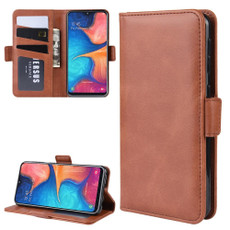 Wallet Stand Leather Cell Phone Case for Galaxy A20Ewith Wallet & Holder & Card Slots(Brown)