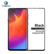 PINWUYO 9H 3D Curved Tempered Glass Film for  Galaxy A60 black