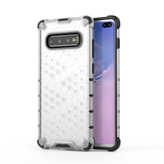 Honeycomb Shockproof PC + TPU Case for Galaxy S10+ (Transparent)