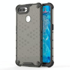 Shockproof Honeycomb PC + TPU Case for OPPO F9(Black)