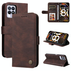 For OPPO Realme 8i Skin Feel Life Tree Metal Button Horizontal Flip Leather Phone Case(Brown) For OPPO Realme 8i Skin Feel Life Tree Metal Button Horizontal Flip Leather Phone Case(Brown)