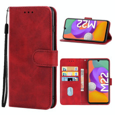 For Samsung Galaxy M22 / A22 4G Leather Phone Case(Red)
