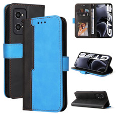 For OPPO Realme GT Neo2 Business Stitching-Color Horizontal Flip PU Leather Phone Case(Blue) For OPPO Realme GT Neo2 Business Stitching-Color Horizontal Flip PU Leather Phone Case(Blue)