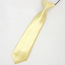 10 PCS Solid Color Casual Rubber Band Lazy Tie for Children(Light Champagne)