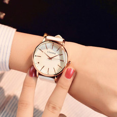 Ulzzang Simple Waterproof Large Dial Watch for Women(white white)