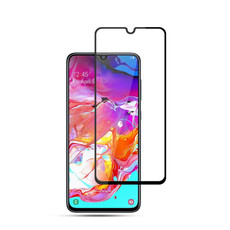 10 PCS mocolo 0.33mm 9H 2.5D Full Glue Silk Print Tempered Glass Film for Galaxy A70, Support Fingerprint Unlock(Black)