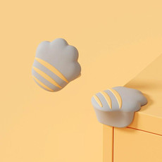 5 PCS Children Silicone Table Anti-Collision Protection Corners Guard(Claw Back Gray)