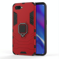 PC + TPU Shockproof Protective Case for OPPO K1, with Magnetic Ring Holder (Red) PC + TPU Shockproof Protective Case for OPPO K1, with Magnetic Ring Holder (Red)