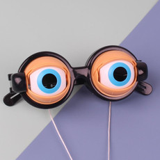 3 PCS Children Funny Glasses Toys Amusing Tricky Props(Black)