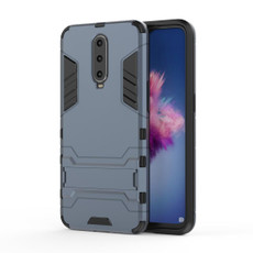 Shockproof PC + TPU  Case for OPPO R17 Pro, with Holder (Navy Blue) Shockproof PC + TPU  Case for OPPO R17 Pro, with Holder (Navy Blue)