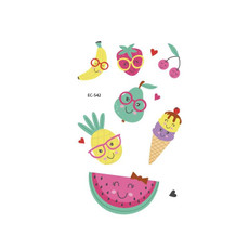 20 PCS Waterproof Painted Fruits Vegetables Plants Children Tattoo Stickers(EC-542)