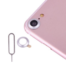 For iPhone 7 Rear Camera Lens Protective Cover with Needle(Silver)