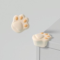 5 PCS Children Silicone Table Anti-Collision Protection Corners Guard(Claw Face Apricot)