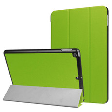 For iPad 9.7 (2018) & iPad 9.7 (2017) Custer Texture Horizontal Flip Leather Case with Three-folding Holder & Sleep / Wake-up Function(Green)