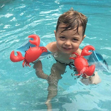 Children Inflatable Red Crabs Shape Arm Bands Floatation Sleeves Water Wings Swimming Floats, Size: 16x20x15cm Children Inflatable Red Crabs Shape Arm Bands Floatation Sleeves Water Wings Swimming Floats, Size: 16x20x15cm