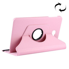 For Galaxy Tab A 10.1 / T580 Litchi Texture Horizontal Flip 360 Degrees Rotation Leather Case with Holder(Pink)