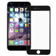 Front Screen Outer Glass Lens with Front LCD Screen Bezel Frame for iPhone 6 Plus(Black)