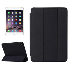 Horizontal Flip Solid Color Leather Case with Holder & Sleep / Wake-up Function for iPad mini 4(Black)