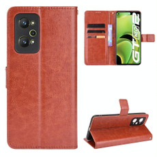 For OPPO Realme GT Neo2 Crazy Horse Texture Horizontal Flip Phone Leather Case with Holder & Card Slots & Lanyard(Brown) For OPPO Realme GT Neo2 Crazy Horse Texture Horizontal Flip Phone Leather Case with Holder & Card Slots & Lanyard(Brown)