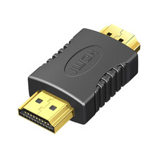 Gold Plated HDMI 19 Pin Male to HDMI 19 Pin Male Adapter, Support Full HD 1080P(Black)