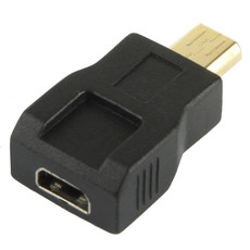 Gold Plated Micro HDMI Male to Micro HDMI Female Adapter(Black)