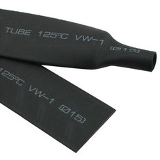 4mm Woer Flexible RSFR-H VW-1 Heat Shrink Tube, 125, Length: 10m (Black)