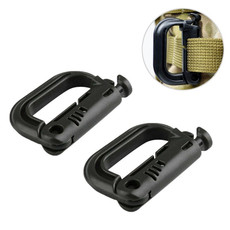 Plastic Portable Carabiner, 4 pcs in One Packaging, The Price is for 4 pcs(Black)