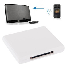 Wireless Bluetooth Music Receiver For iPhone 4 & 4S / (iPad 3) / iPad 2 / iPod  / Any Bluetooth Device(White)