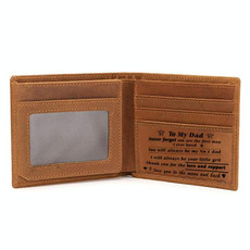 6003 Men Gift Crazy Horse Leather Lettering Laser Mark Wallet(B41) 6003 Men Gift Crazy Horse Leather Lettering Laser Mark Wallet(B41)