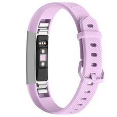 Solid Color Silicone Watch Band for FITBIT Alta / HR(Light Purple)