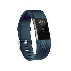 Diamond Pattern Adjustable Sport Watch Band for FITBIT Charge 2, Size: L, 12.5x8.5cm(Navy Blue)